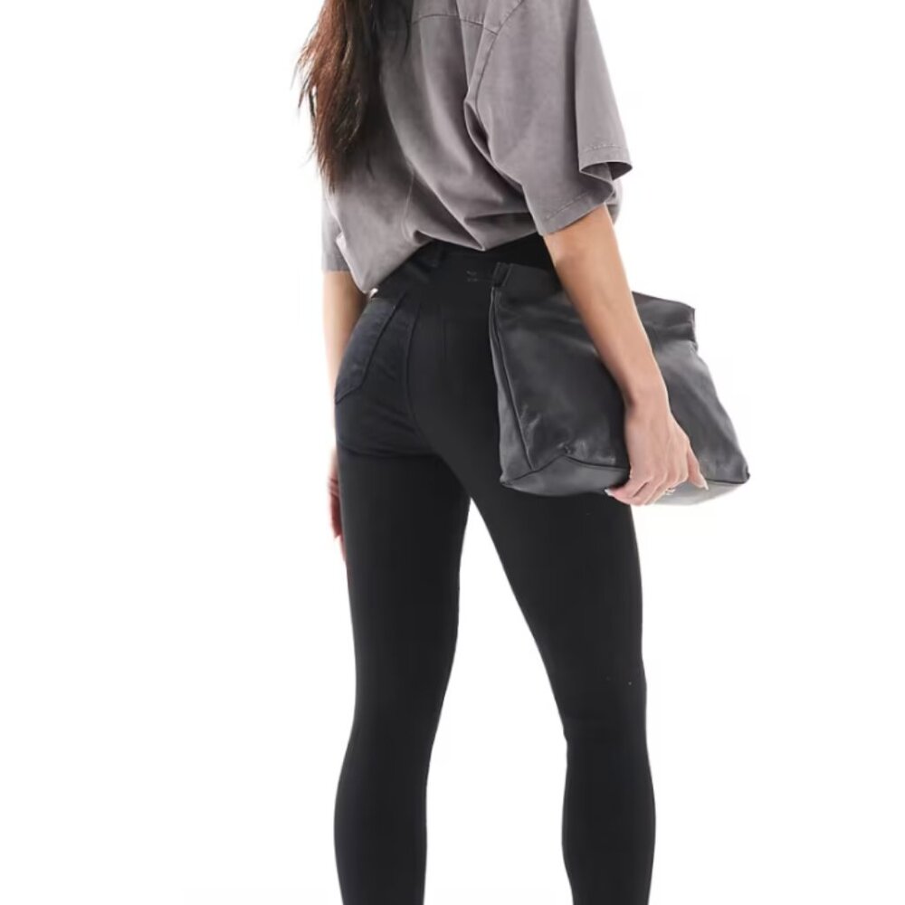 Topshop Black Skinny High-Waist Pants
